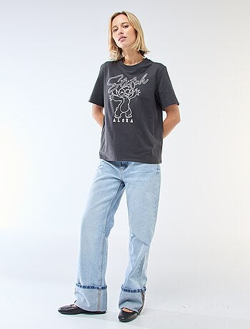 T-shirt reto com estampado 'Stitch'