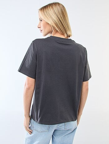 T-shirt reto com estampado 'Stitch'