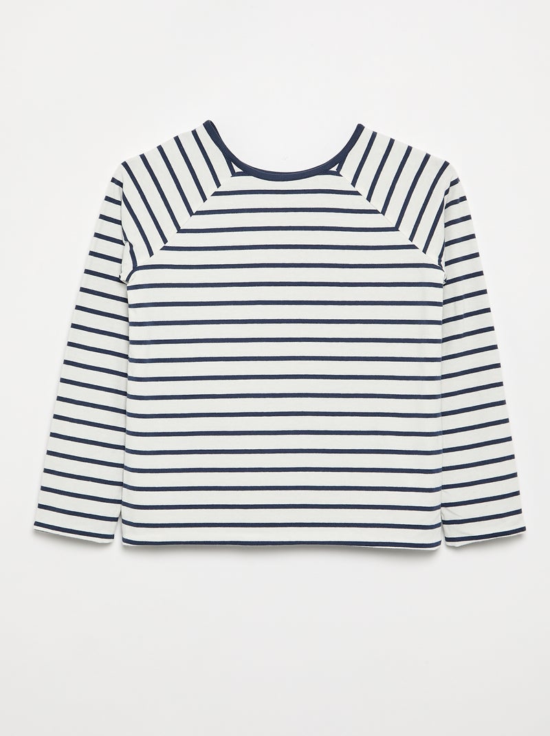 T-shirt reversível - coleção fácil de vestir Branco - Kiabi