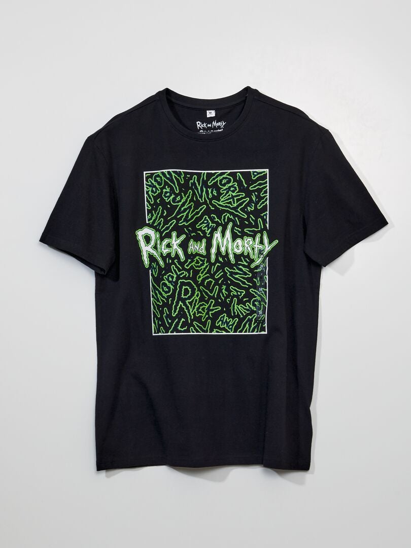 T-shirt 'Rick e Morty' Preto - Kiabi