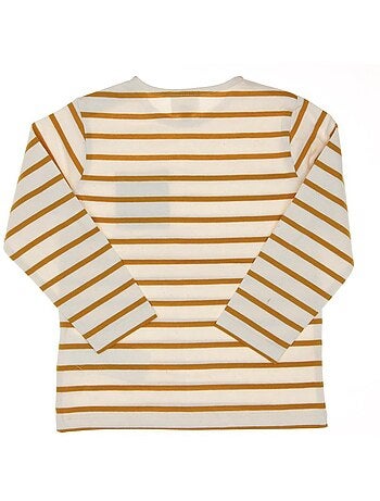 T-shirt riscas amarelas para menino eom loriso