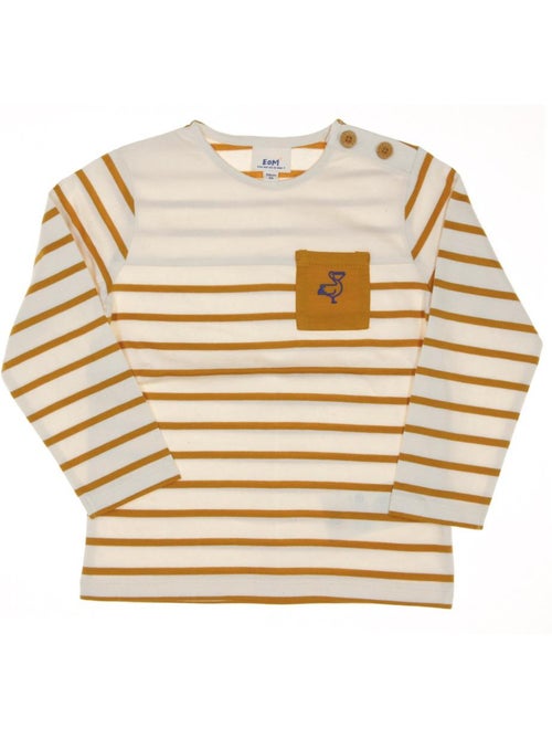 T-shirt riscas amarelas para menino eom loriso - Kiabi T-shirt riscas amarelas para menino eom loriso - Kiabi