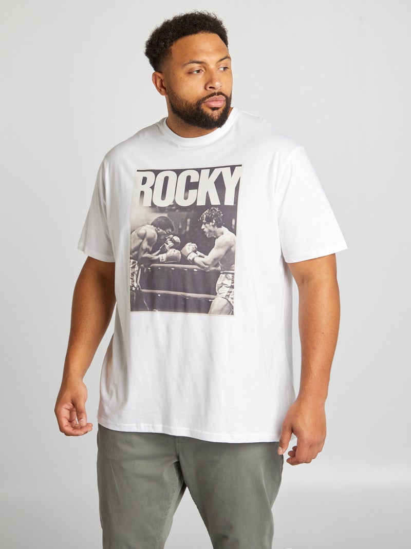 T-shirt 'Rocky Balboa' de gola redonda Branco - Kiabi