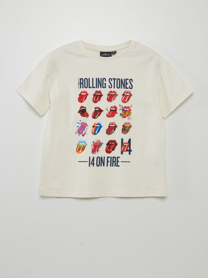 T-shirt 'Rolling Stones' Branco - Kiabi