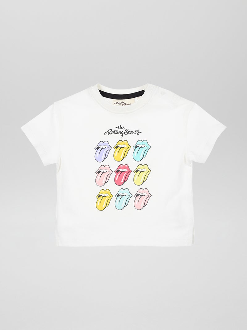 T-shirt 'Rolling Stones' BRANCO - Kiabi