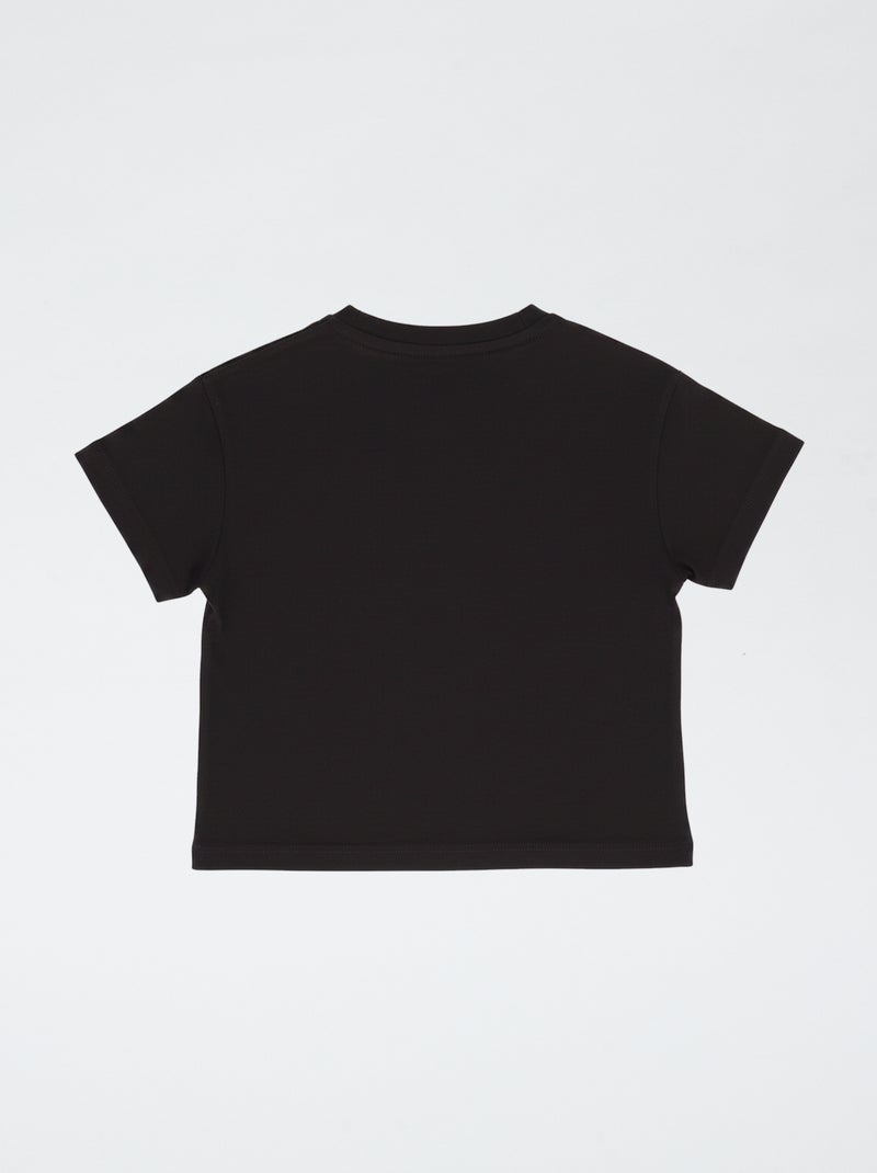 T-shirt 'Rolling Stones' de manga curta Preto - Kiabi