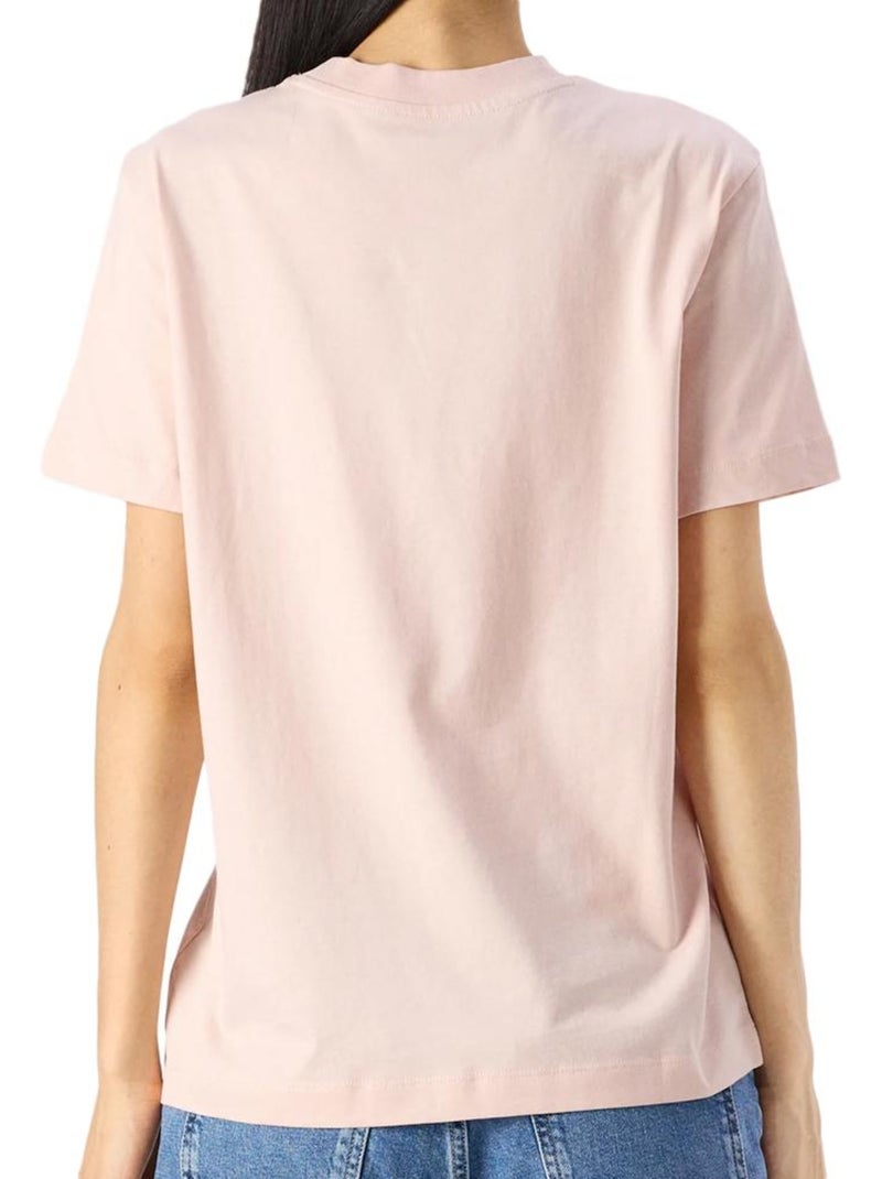T-shirt Rosa Calvin Klein Jeans Bordada para Mulher Rosa - Kiabi