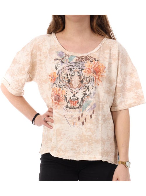 T-shirt Rosa Claro Feminina Kaporal FONZI - Kiabi T-shirt Rosa Claro Feminina Kaporal FONZI - Kiabi