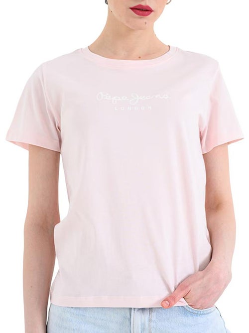 T-shirt Rosa Claro para Mulher Pepe Jeans Pjl L - Kiabi T-shirt Rosa Claro para Mulher Pepe Jeans Pjl L - Kiabi