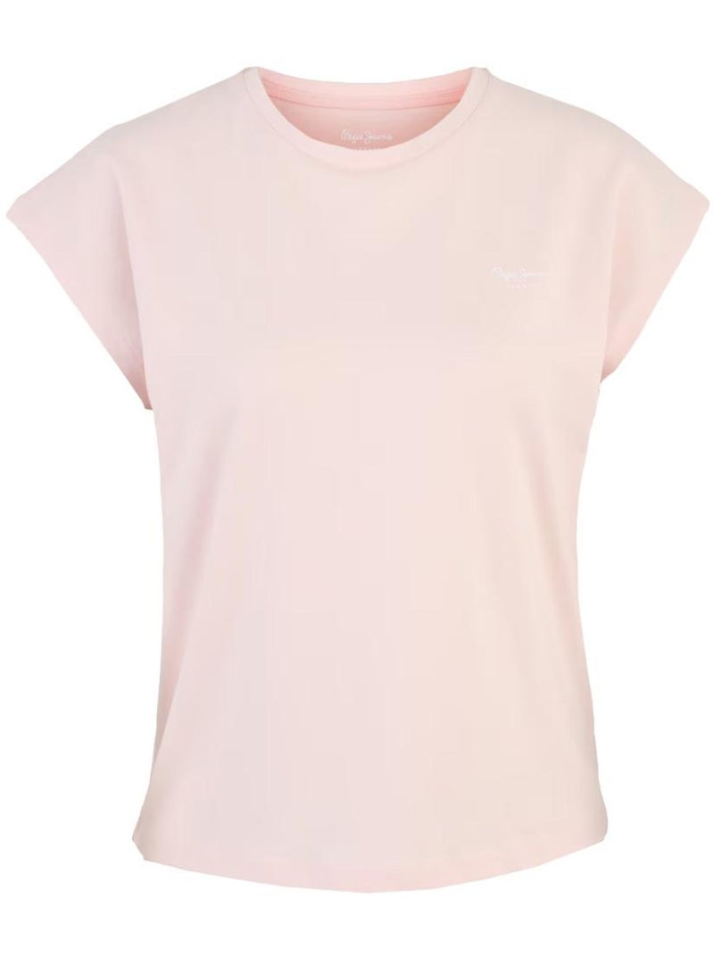 T-shirt rosa claro para mulher pepe jeans pl506037 Rosa - Kiabi