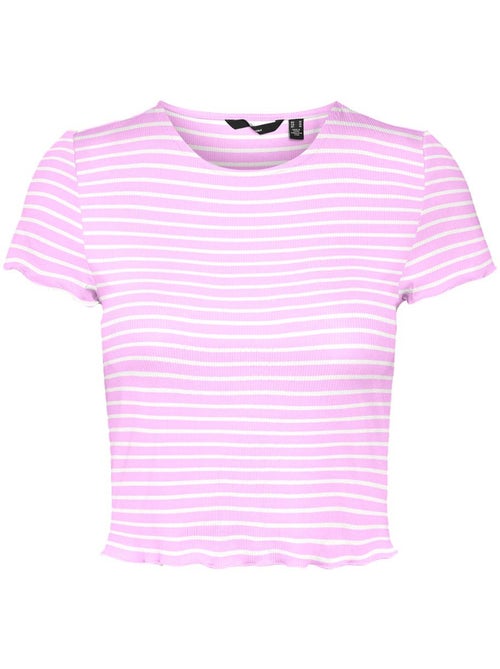 T-shirt Rosa Claro Vero Moda Madi Jill para Mulher - Kiabi T-shirt Rosa Claro Vero Moda Madi Jill para Mulher - Kiabi