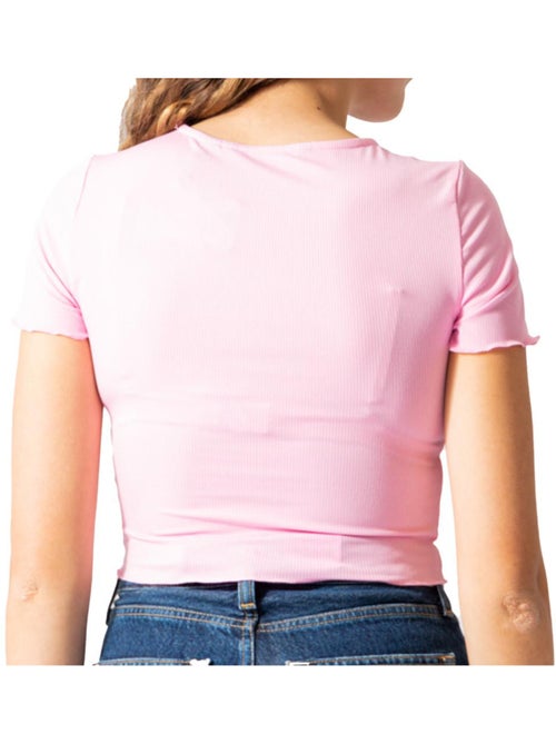 T-shirt rosa claro vero moda madi jill para mulher - Kiabi