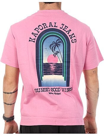 T-Shirt Rosa Masculina Kaporal TYGAE