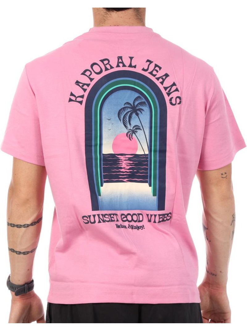 T-Shirt Rosa Masculina Kaporal TYGAE Rosa - Kiabi