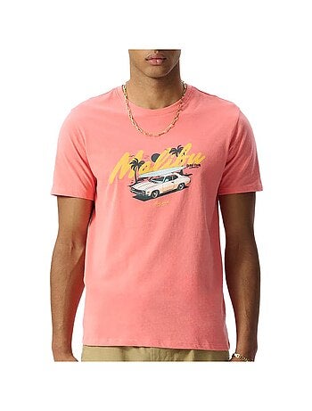T-shirt Rosa Masculina Teddy Smith Malibu