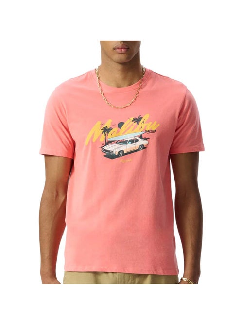 T-shirt Rosa Masculina Teddy Smith Malibu - Kiabi