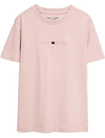 T-shirt rosa para menino teddy smith tim