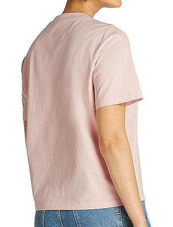 T-shirt Rosa para Mulher Calvin Klein Jeans Bordada