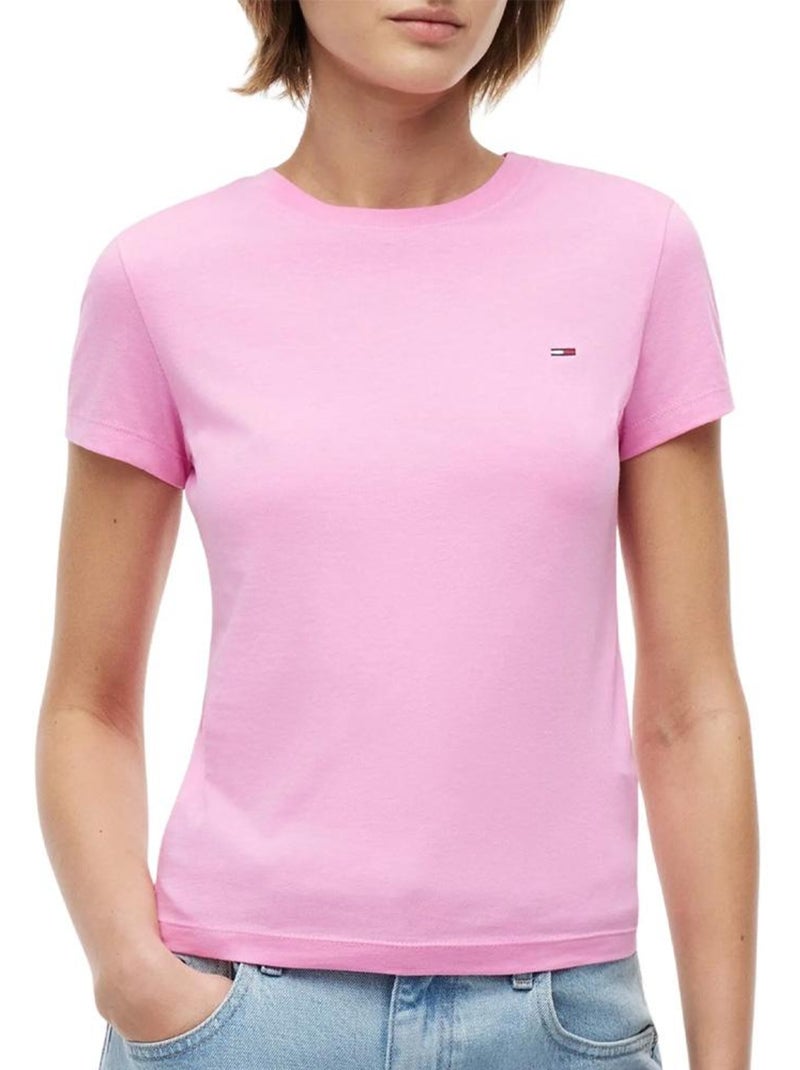 T-shirt Rosa para Mulher Tommy Hilfiger Tjw C Rosa - Kiabi