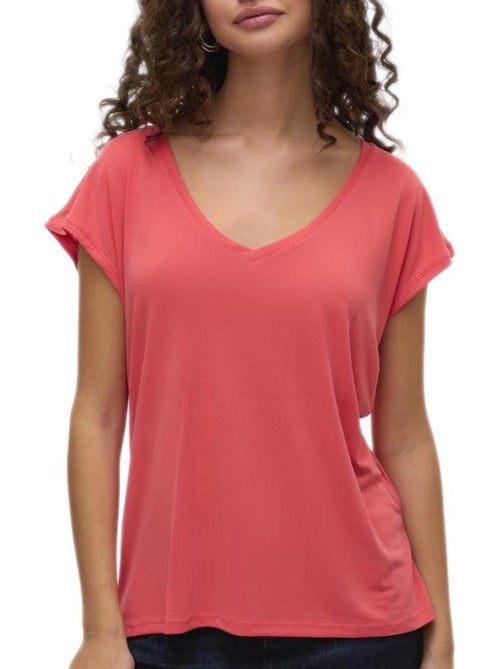 T-shirt Rosa para Mulher Vero Moda 10247666 - Kiabi T-shirt Rosa para Mulher Vero Moda 10247666 - Kiabi