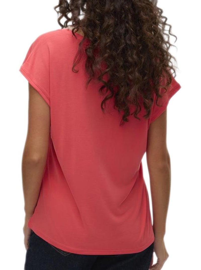 T-shirt Rosa para Mulher Vero Moda 10247666 Rosa - Kiabi