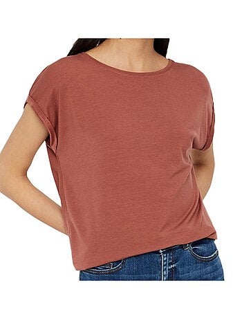 T-shirt azul para mulher vero moda ava