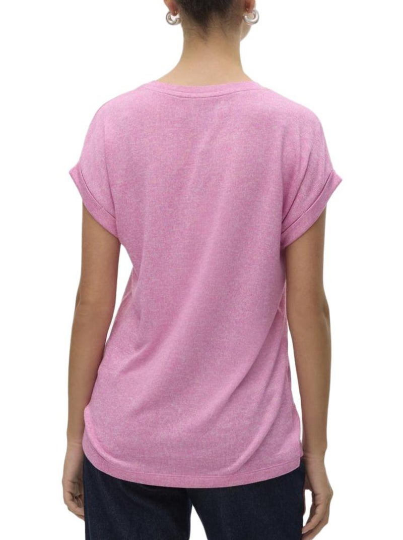 T-shirt Rosa Vero Moda Brianna para Mulher 10291353 Rosa-claro - Kiabi