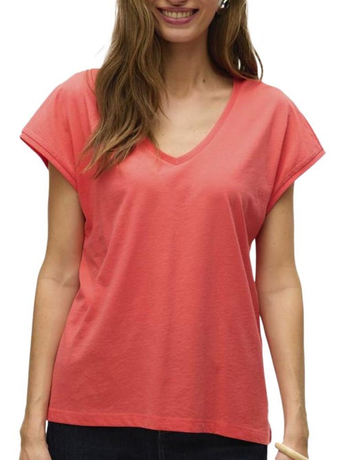 T-shirt Rosa Vero Moda Dubarry para Mulher - Kiabi T-shirt Rosa Vero Moda Dubarry para Mulher - Kiabi