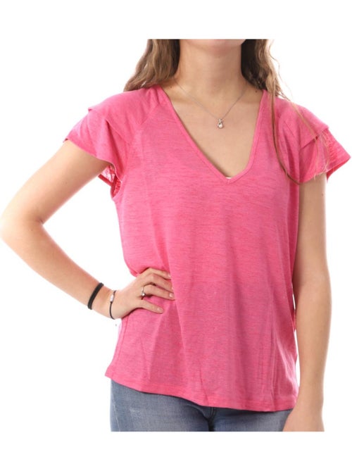 T-shirt Rosa Vero Moda Lina para Mulher - Kiabi T-shirt Rosa Vero Moda Lina para Mulher - Kiabi