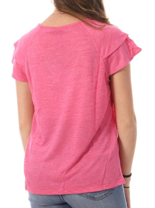 T-shirt Rosa Vero Moda Lina para Mulher - Kiabi T-shirt Rosa Vero Moda Lina para Mulher - Kiabi