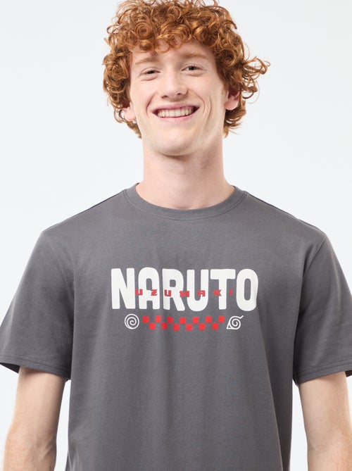 T-shirt 'Sahinler' 'Naruto' em algodão - Kiabi