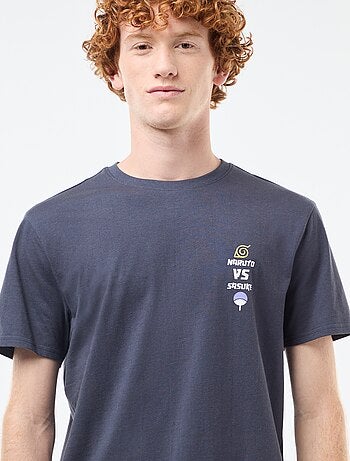 T-shirt 'Sahinler' 'Naruto Shipuden' em algodão