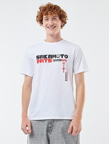 T-shirt Sahinler "Sakamoto days" em algodão