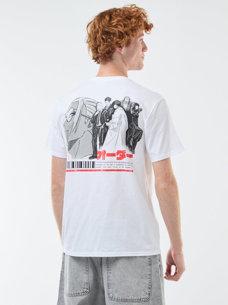 T-shirt Sahinler "Sakamoto days" em algodão Branco - Kiabi