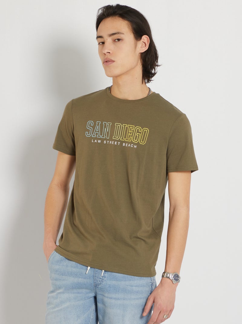 T-shirt 'San Diego' CAQUI - Kiabi