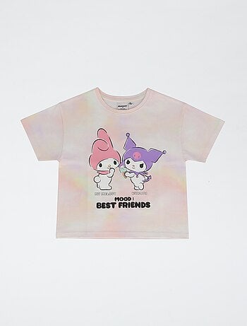 T-shirt 'Sanrio kuromi' de manga curta em algodão