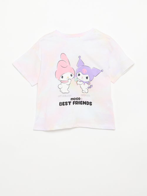 T-shirt 'Sanrio kuromi' de manga curta em algodão - Kiabi