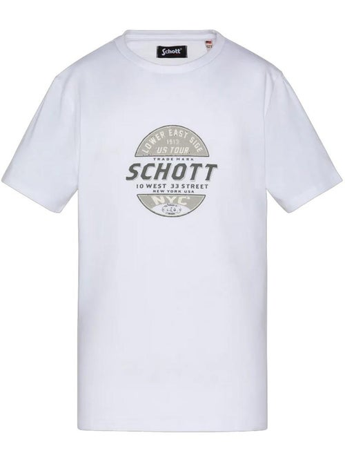 T-Shirt Schott Branco com Estampado para Rapaz - Kiabi T-Shirt Schott Branco com Estampado para Rapaz - Kiabi