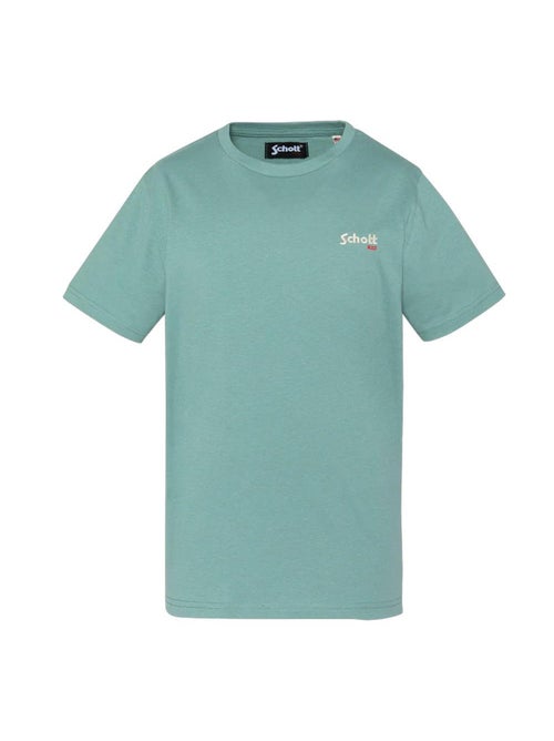 T-Shirt Schott RODE para Rapaz Verde/Azul - Kiabi T-Shirt Schott RODE para Rapaz Verde/Azul - Kiabi