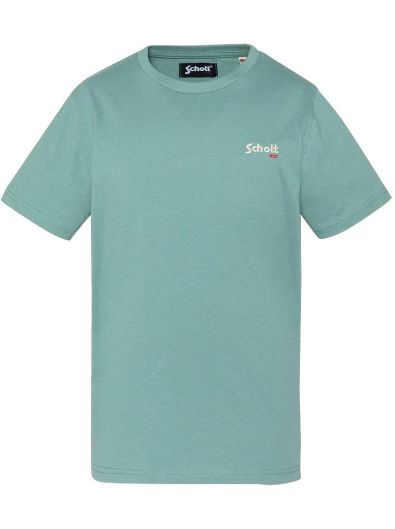 T-Shirt Schott RODE para Rapaz Verde/Azul Verde - Kiabi
