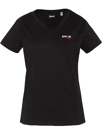 T-Shirt Schott TSBRODEDW Preto para Mulher