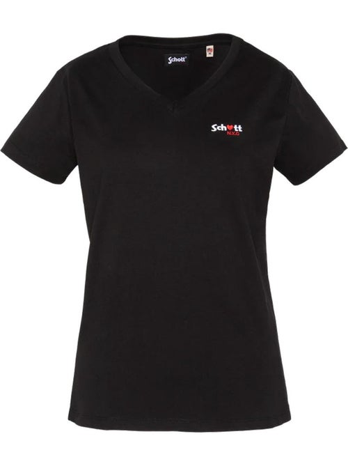 T-Shirt Schott TSBRODEDW Preto para Mulher - Kiabi T-Shirt Schott TSBRODEDW Preto para Mulher - Kiabi