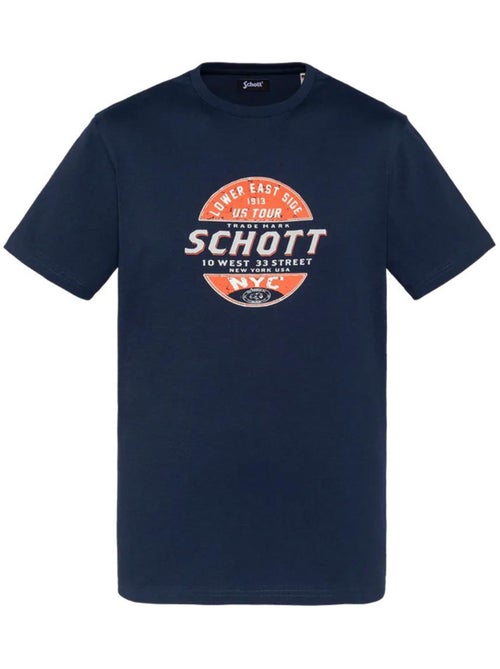 T-shirt Schott TSUSTOUR para Homem Azul Marinho - Kiabi