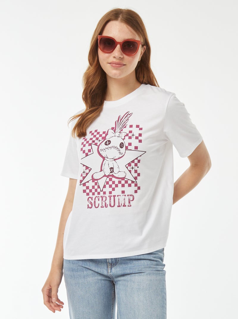 T-shirt 'Scrum' 'Lilo & Stitch' da 'Disney' de manga curta Branco - Kiabi