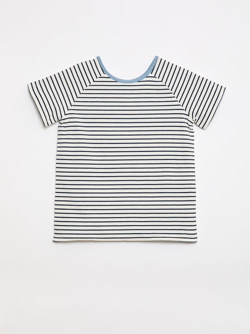 T-shirt sem lado definido e reversível de manga curta - Kiabi