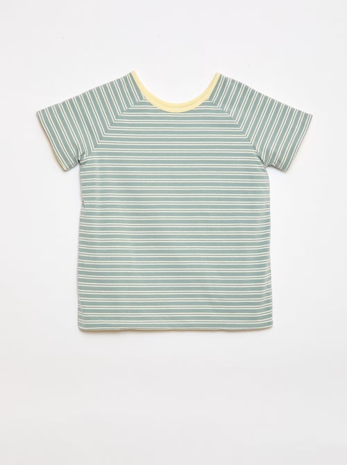 T-shirt sem lado definido e reversível de manga curta - Kiabi