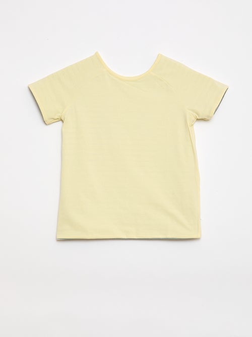 T-shirt sem lado definido e reversível de manga curta - Kiabi