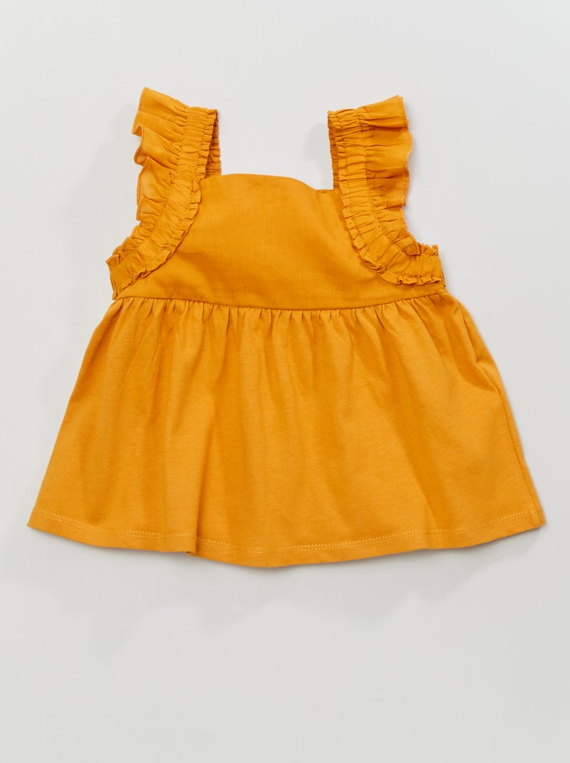 T-shirt sem mangas AMARELO - Kiabi