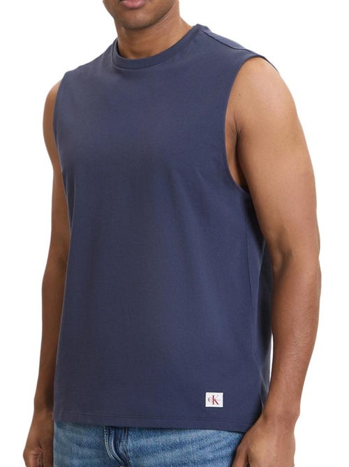 T-shirt sem Mangas Calvin Klein Jeans para Homem Azul-Marinho - Kiabi T-shirt sem Mangas Calvin Klein Jeans para Homem Azul-Marinho - Kiabi