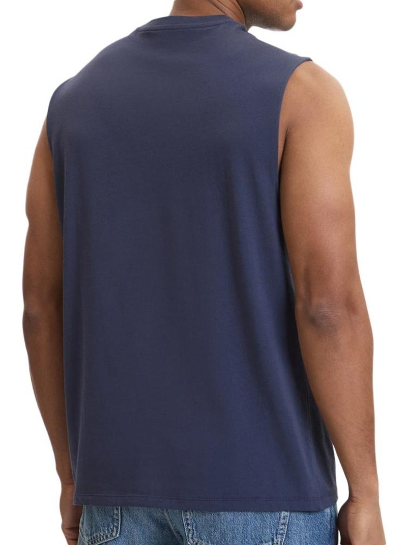 T-shirt sem Mangas Calvin Klein Jeans para Homem Azul-Marinho Azul - Kiabi